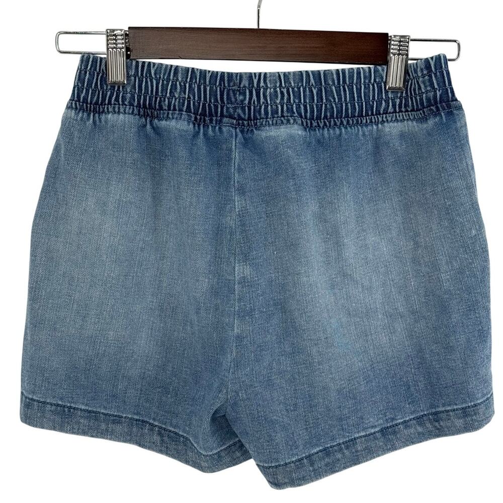 Aerie Denim Shorts Women’s XS Elastic Waist Pull-On Blue - Picture 2 of 3